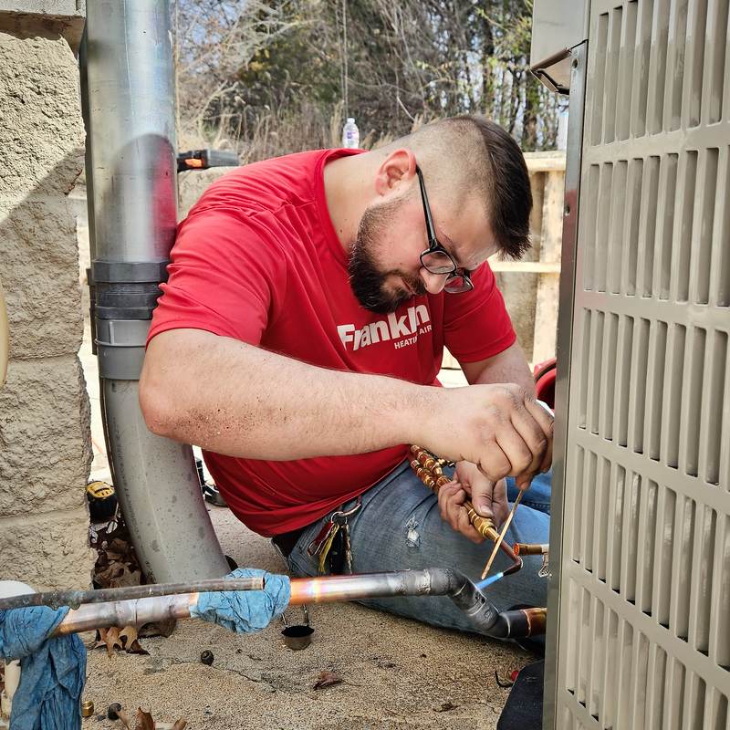 A friendly Franklin estimator on the job in Northwest Arkansas.
